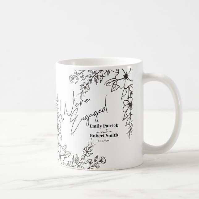 Elegante Typografie ist verlobt Kaffeetasse (Rechts)