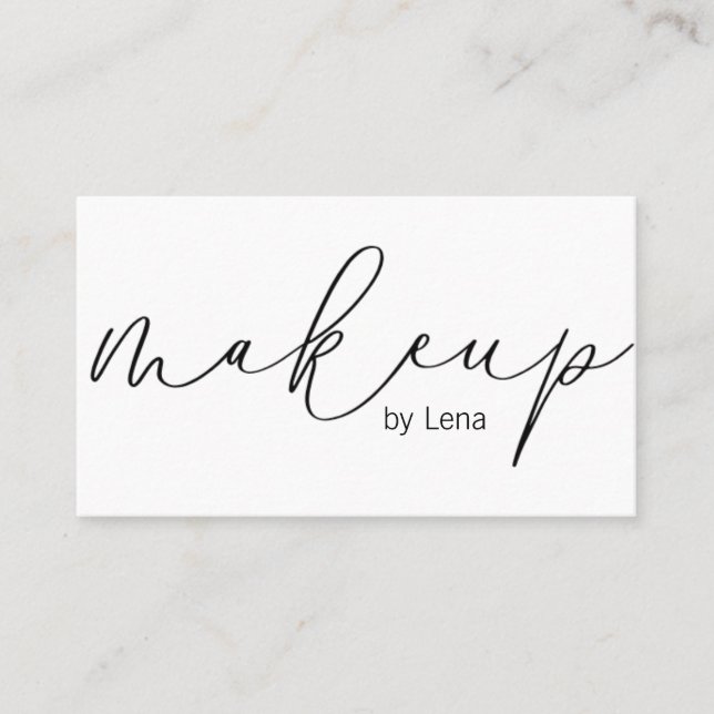 Elegante Typografie Makeup | Visitenkarte (Vorderseite)