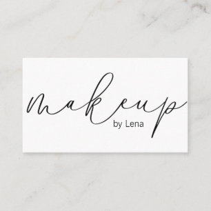 Elegante Typografie Makeup   Visitenkarte
