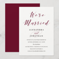 Elegante Typografie | Marsala Post Wedding Zeremon