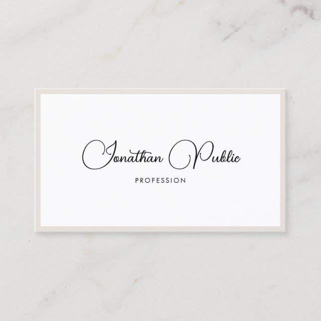 Elegante Typografie Minimalistisch modern anpassen Visitenkarte (Vorderseite)