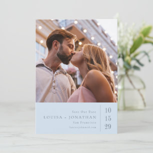 Elegante Typografie Minimalistische Foto-Hochzeit Save The Date