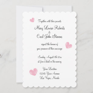 Elegante Typografie mit gewelltem Rand für Hochzei Einladung