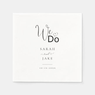 Elegante Typografie: Moderne Hochzeitsnapkins Serviette
