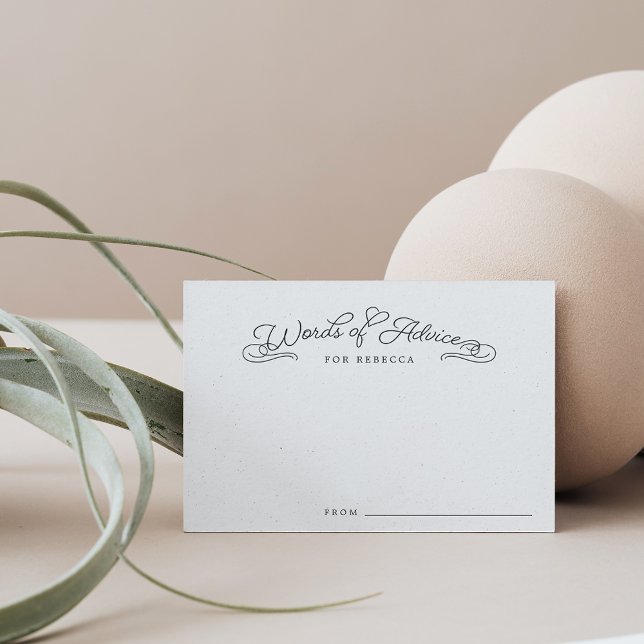 Elegante Typografie-Ratschläge für die Bride Cards Hinweiskarte (Von Creator hochgeladen)