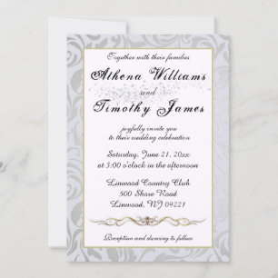 Elegante Typografie Regency Era Wedding Einladung