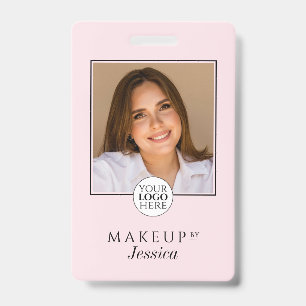 Elegante Typografie Rosé Make-up-Foto Ausweis
