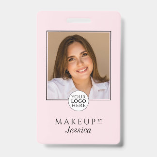 Elegante Typografie Rosé Make-up-Foto Ausweis
