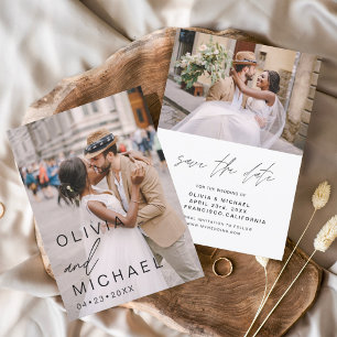 Elegante Typografie Save-the-Date-Foto Minimalisti Save The Date