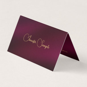 Elegante Typografie Script Template Zelt Falten Visitenkarten