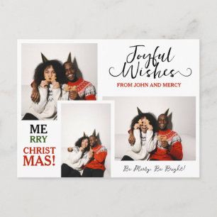 Elegante Typografie Weihnachten Paar 3 Foto einfac