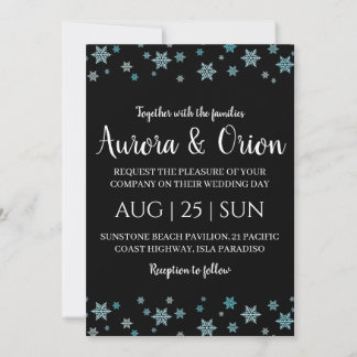 elegante Typografie Weihnachts-Hochzeitskarten Einladung