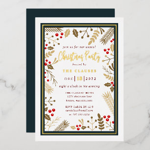 Elegante Typografie Weihnachtsgebäck Einladung