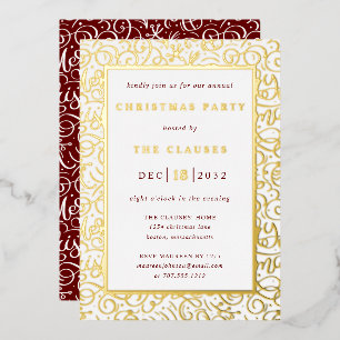 Elegante Typografie Weihnachtsgebäck Einladung