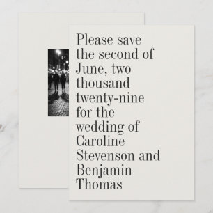 Elegante Typografie Zeitgenössisches Foto QR-Code Save The Date