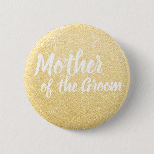 Elegante u. moderne GoldGlittermutter des Button