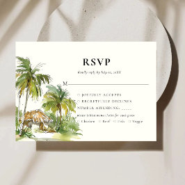 Elegante UAWG-Antwortkarte für das tropische Ziel RSVP Karte