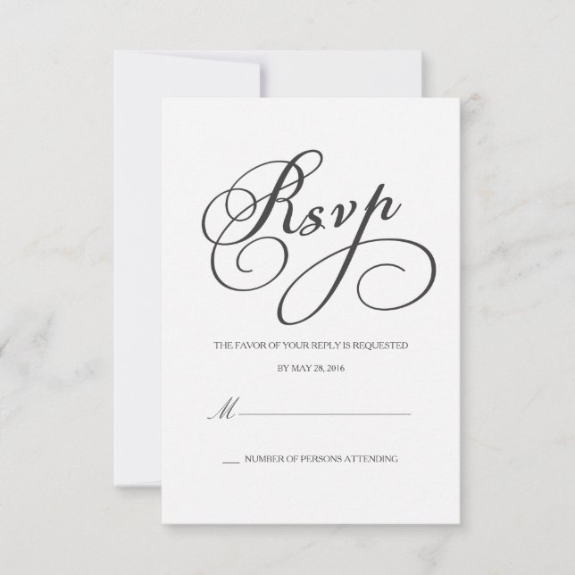 Elegante UAWG | Antwortkarte RSVP Karte (Vorderseite)