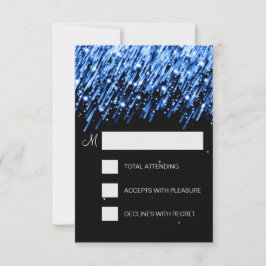 Elegante UAWG Falling Stars Blau RSVP Karte