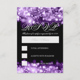 Elegante UAWG Lila Lichter RSVP Karte