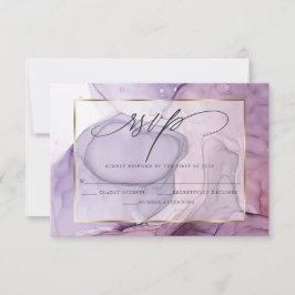 Elegante UAWG Rose Amethyst Marble Tinte RSVP Karte
