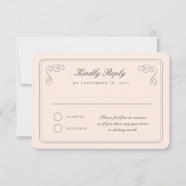 Elegante UAWG RSVP Karte (Vorderseite)