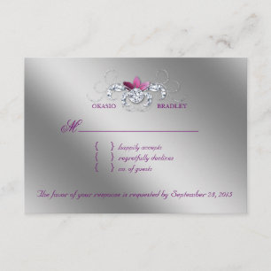 Elegante UAWG Wedding Replik Karte Sparkle Lila Le