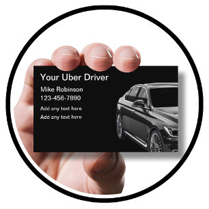 Elegante Uber-Fahrer-Mitfahrgeschäft Visitenkarten Visitenkarte