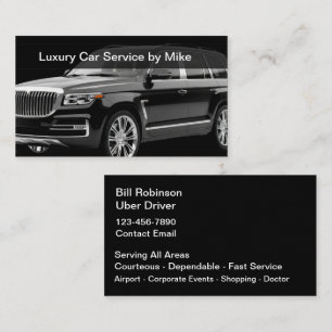 Elegante Uber-Fahrer-Transport-Geschäftskarten Visitenkarte
