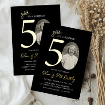 Elegante Überraschung zum 50. Geburtstag Schwarz u
