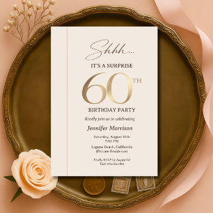 Elegante Überraschung zum 60. Geburtstag Einladung