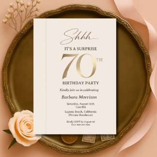Elegante Überraschung zum 70. Geburtstag Einladung