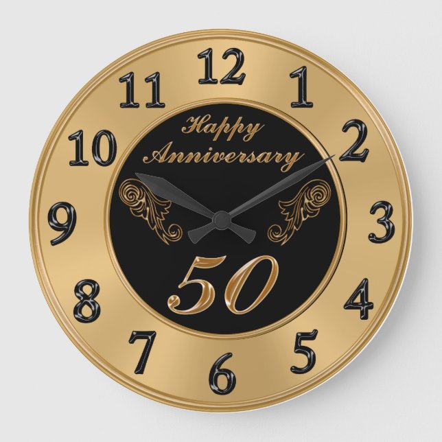 Elegante Uhren zum 50. Hochzeitstag (Vorderseite)