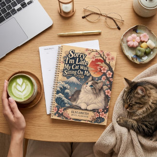 Elegante Ukiyo-e-Katze japanische Katsushika Hokus Planer