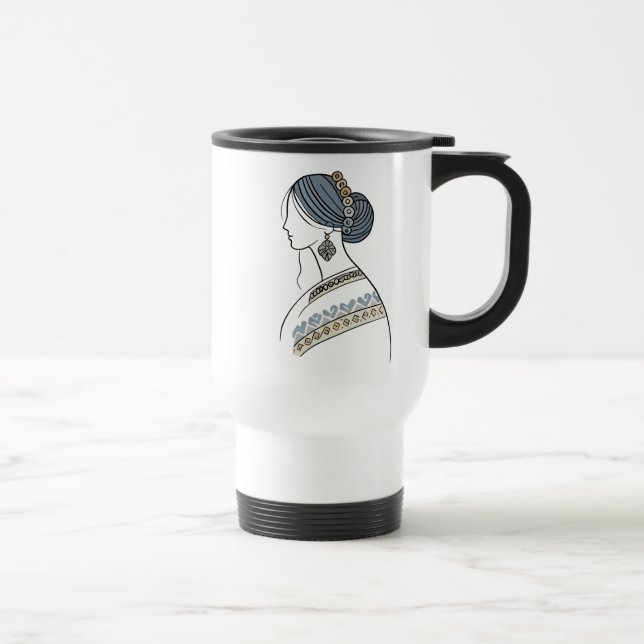 Elegante ukrainische Volkskunst Reisebecher (Rechts)