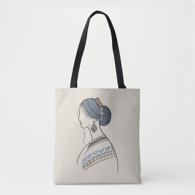 Elegante ukrainische Volkskunst-Tasche Tasche (Vorderseite)