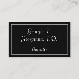 Elegante und einfache Barrister-Visitenkarte Visitenkarte