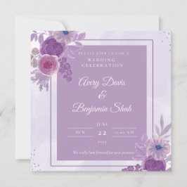 Elegante und einfache Einladungskarte für Hochzeit