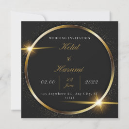 Elegante und einfache Einladungskarte für Hochzeit