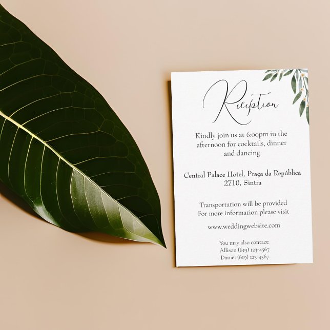 Elegante und einfache Hochzeitsempfehlung Einladung (Von Creator hochgeladen)