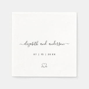 Elegante und einfache Hochzeitsfeier Napkins Serviette