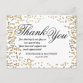 Elegante und einfache Imitats Gold Confetti Postkarte