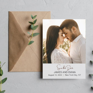 Elegante und einfache moderne Weeding Card Dankeskarte