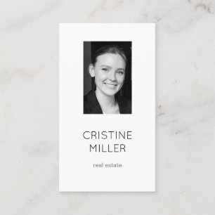 Elegante und einfache Visitenkarte des Fotos
