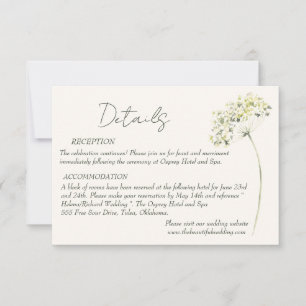 Elegante und grüne Blumenkarte RSVP Karte