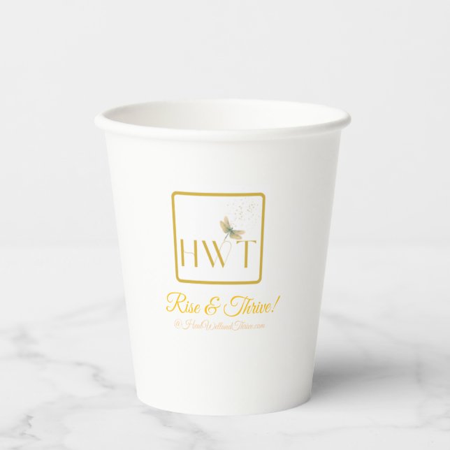 Elegante und inspirierende HWT Gold Collection Pappbecher (Vorderseite)