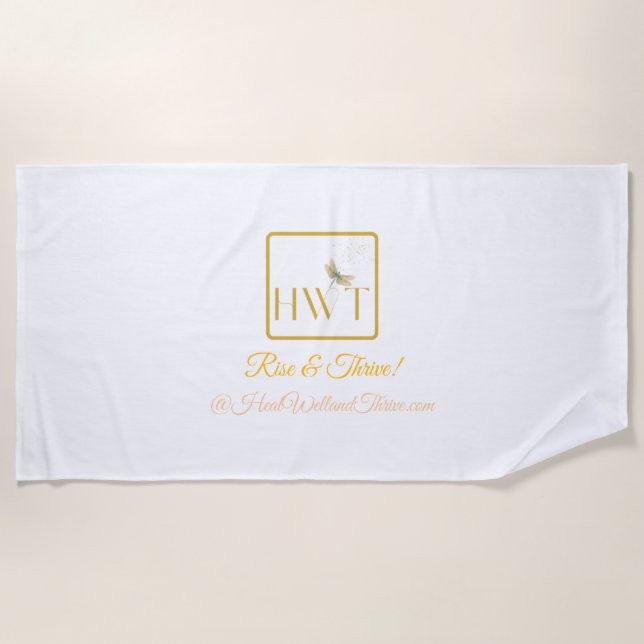 Elegante und inspirierende HWT Gold Collection Strandtuch (Vorderseite)