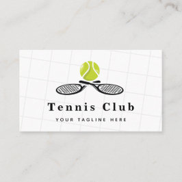 Elegante und klassische Berufliche Tennisschule Visitenkarte
