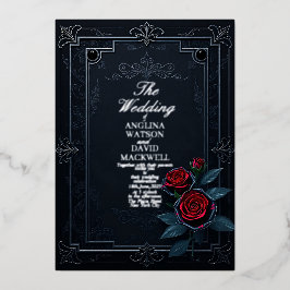 Elegante und klassische Black Wedding Einladung