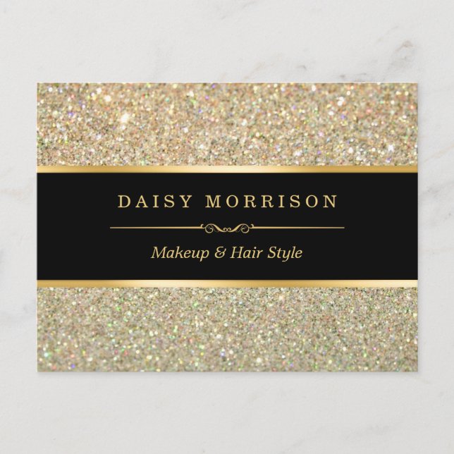 Elegante und klassische Gold Glitzer Glitzern Postkarte (Vorderseite)